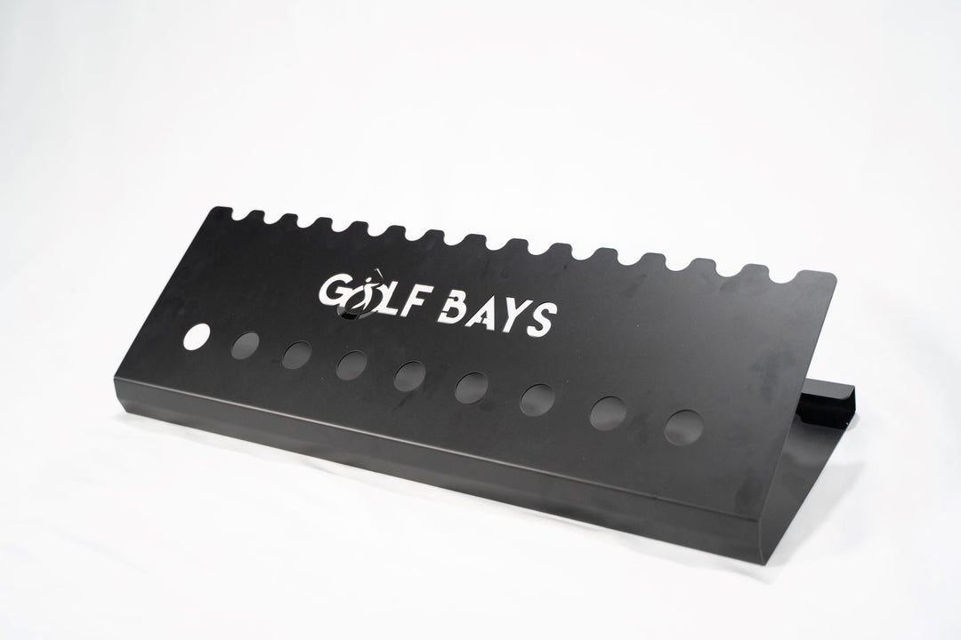 GolfBays Club Display Rack, Holds 14 Clubs &amp; 9 Golf Balls , Indoor Golf Storage