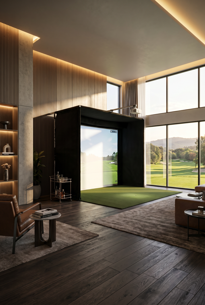 GolfBays Lux Golf Simulator Hitting Enclosure