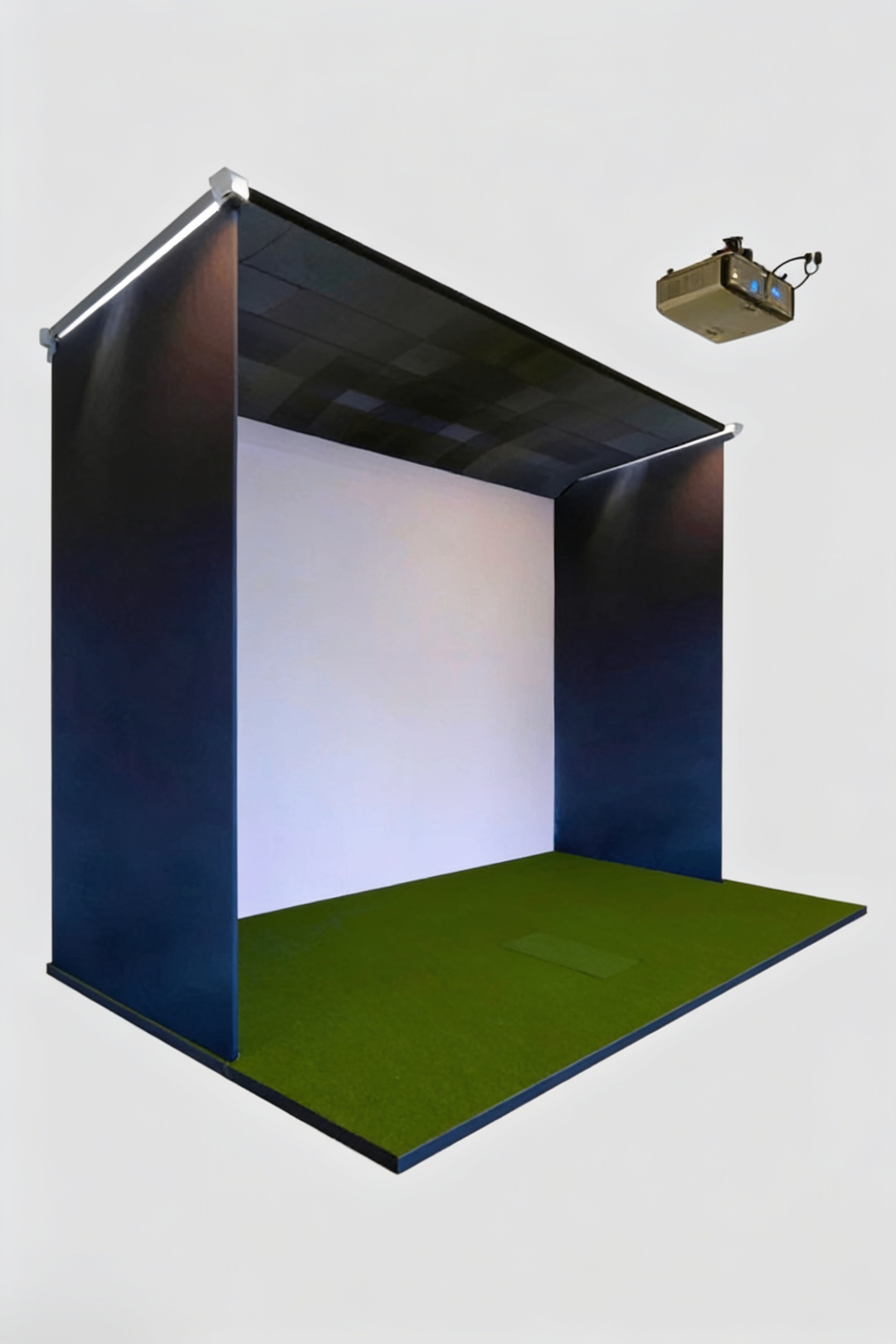 Retractable Golf Impact Screen | Motorized Ceiling-Mount Simulator Bay